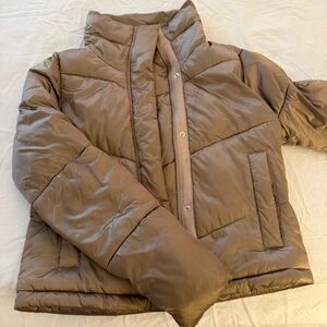 Abercrombie & Fitch Tan Puffer Jacket